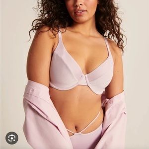 Abercrombie & Fitch Shimmer Curve Love Skinny Strap Underwire Bikini Top